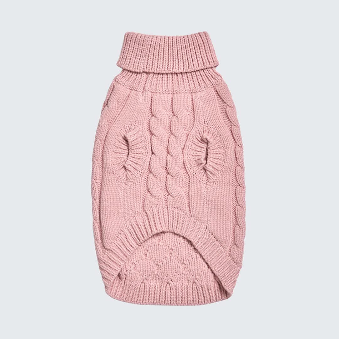 Maglione a trecce per can - Rosa - Image 7