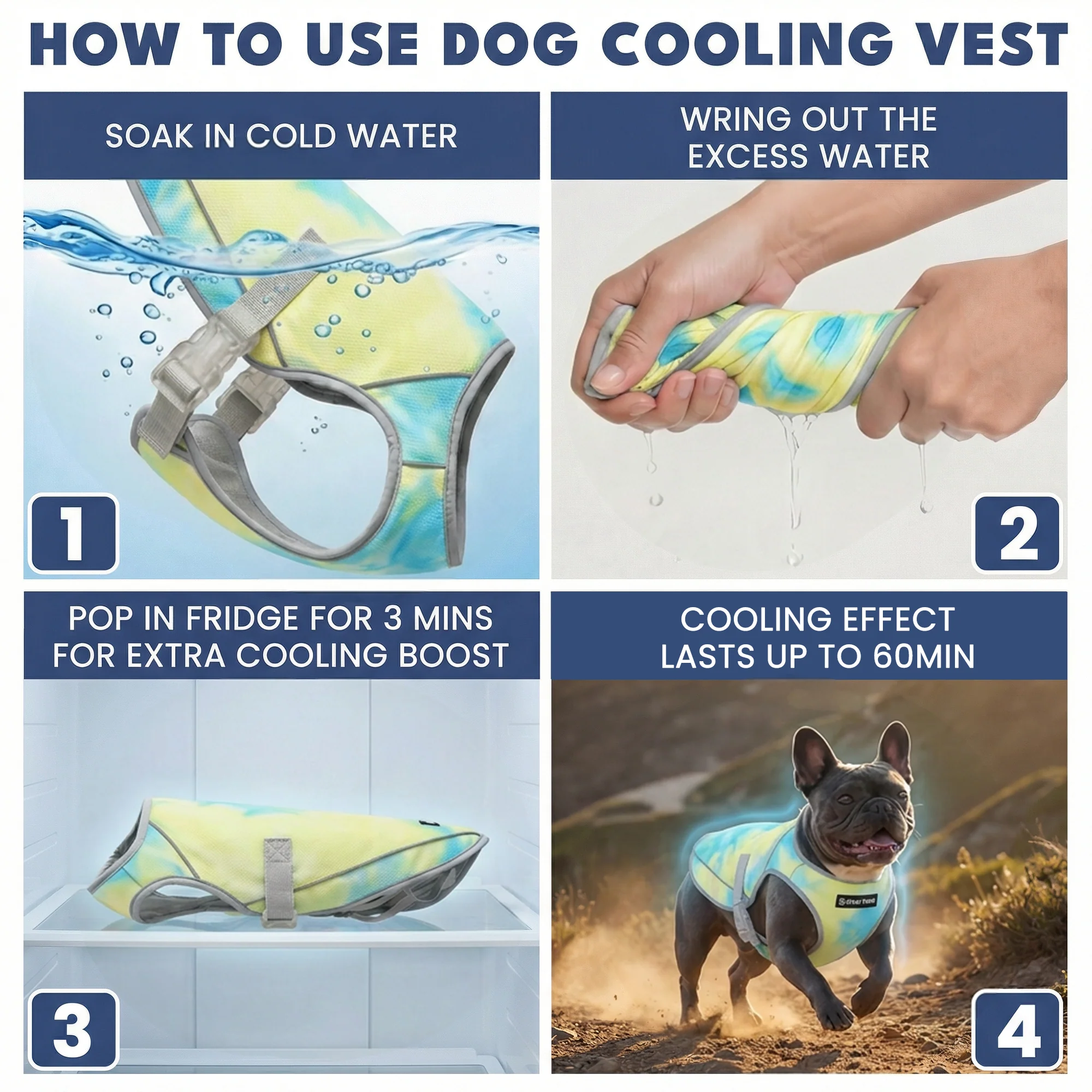 Gilet di raffreddamento per cani (multicolore) - Image 28