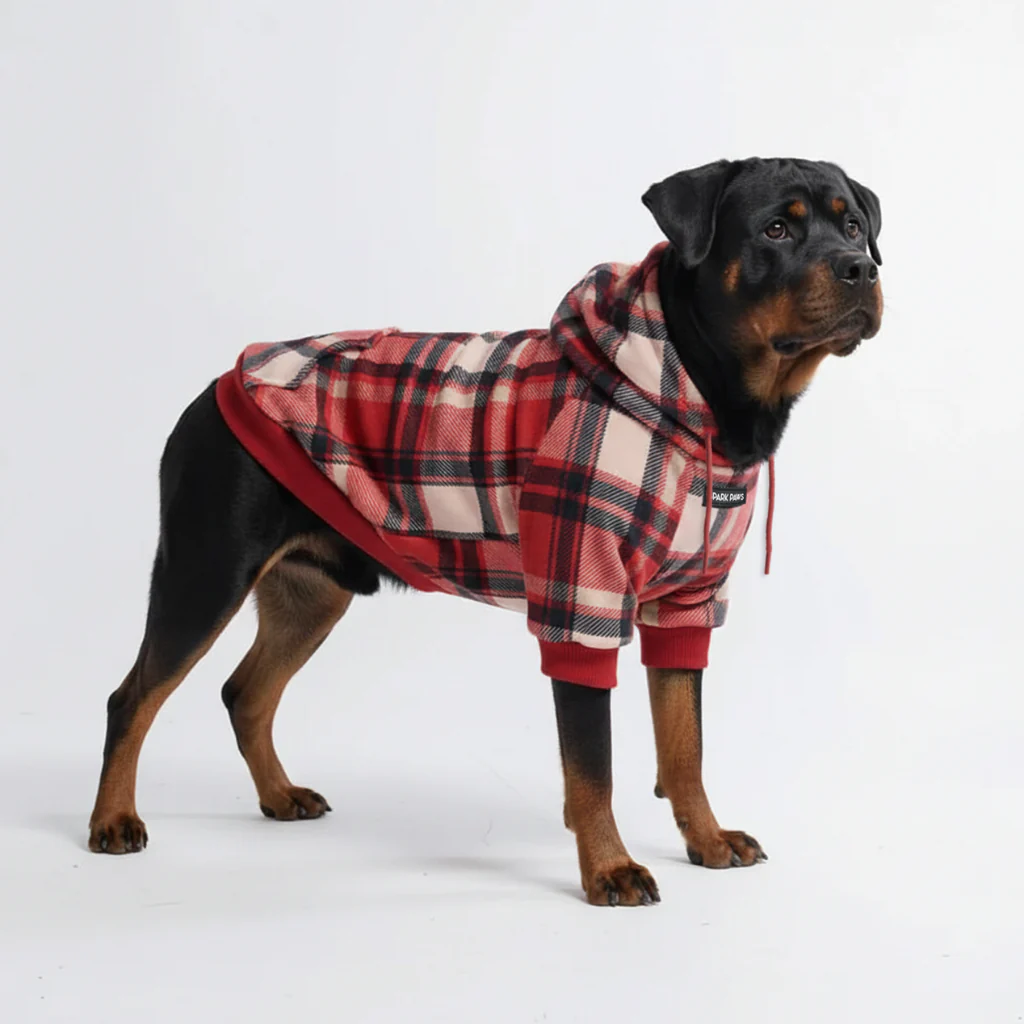 Maglione Plaid per Cani - Quadretti rossi