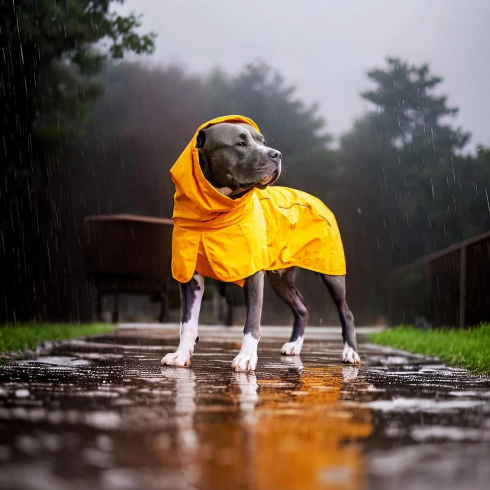 Impermeabile per cani Breatheshield™ - Giallo Senape - Image 10