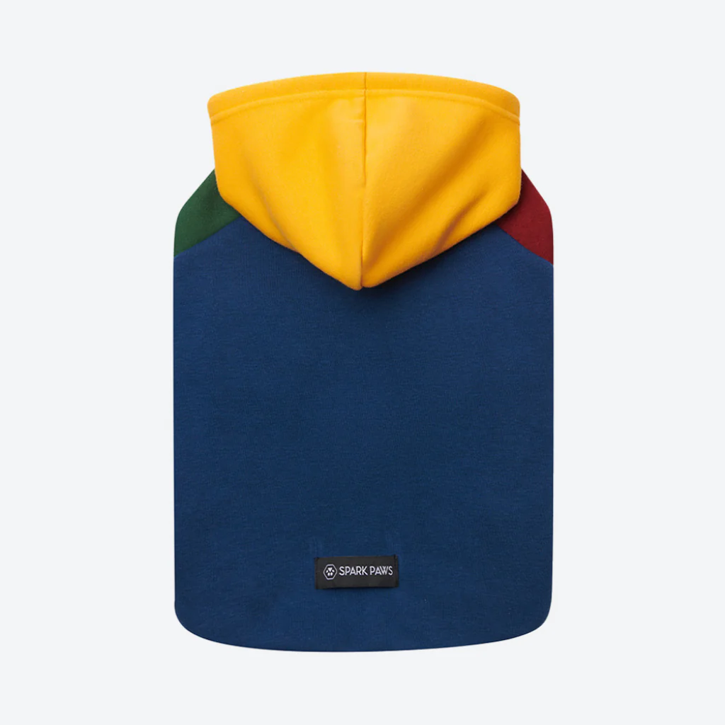 Felpa con cappuccio color block per cani - Image 21