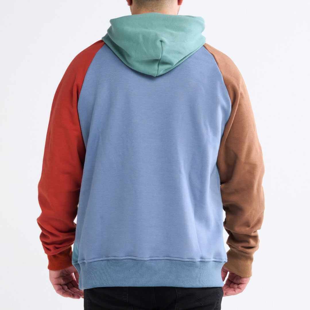 Felpa con cappuccio color block umana - Image 13