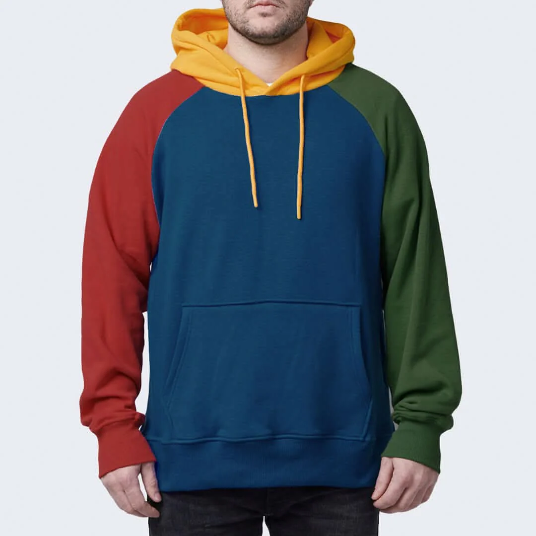 Felpa con cappuccio color block umana - Image 8