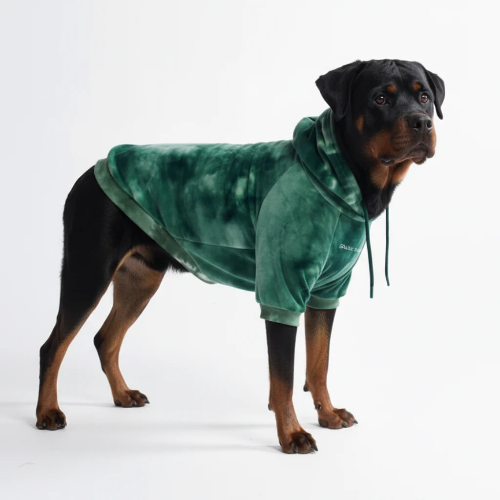 Felpe con cappuccio in velluto per cani - Image 55