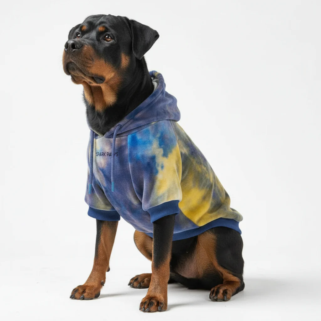 Felpe con cappuccio in velluto per cani - Image 78